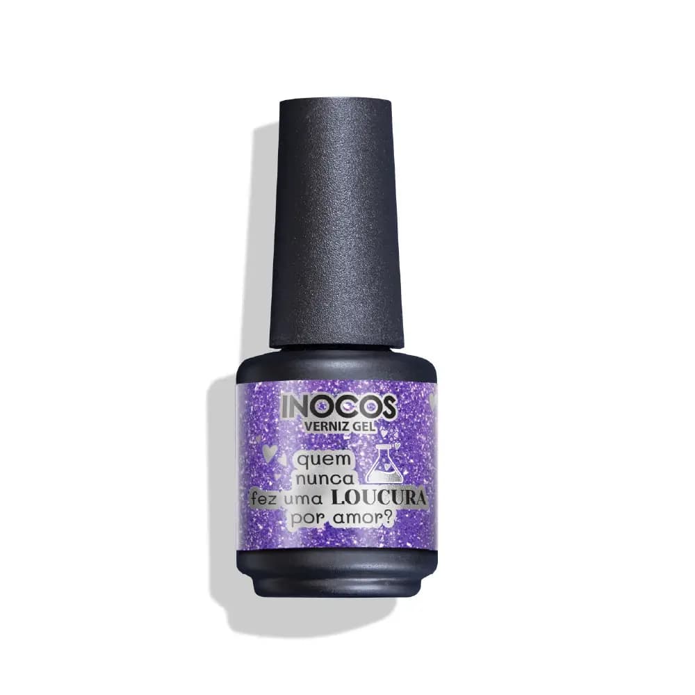 Verniz Gel Quem Nunca Fez 1 Loucura Por Amor  15ml Inocos