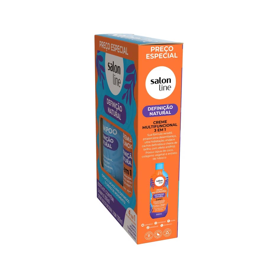 Kit Definição Natural Salon Line (Shampoo 300ml + Creme Multifuncional 300ml) – imagem 5