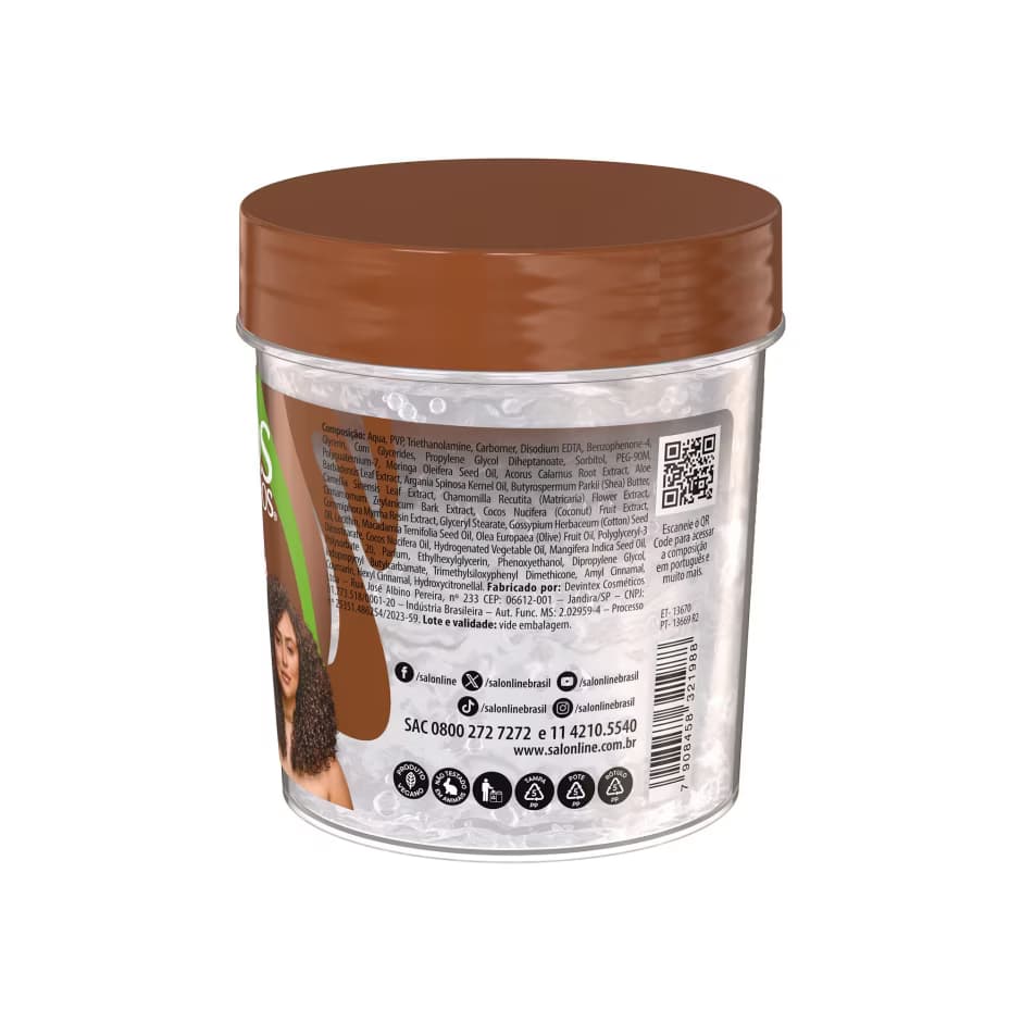 Gelatina Ativadora de Cachos Hidratação SOS Cachos Óleo de Coco 400Gr - Salon Line – imagem 3