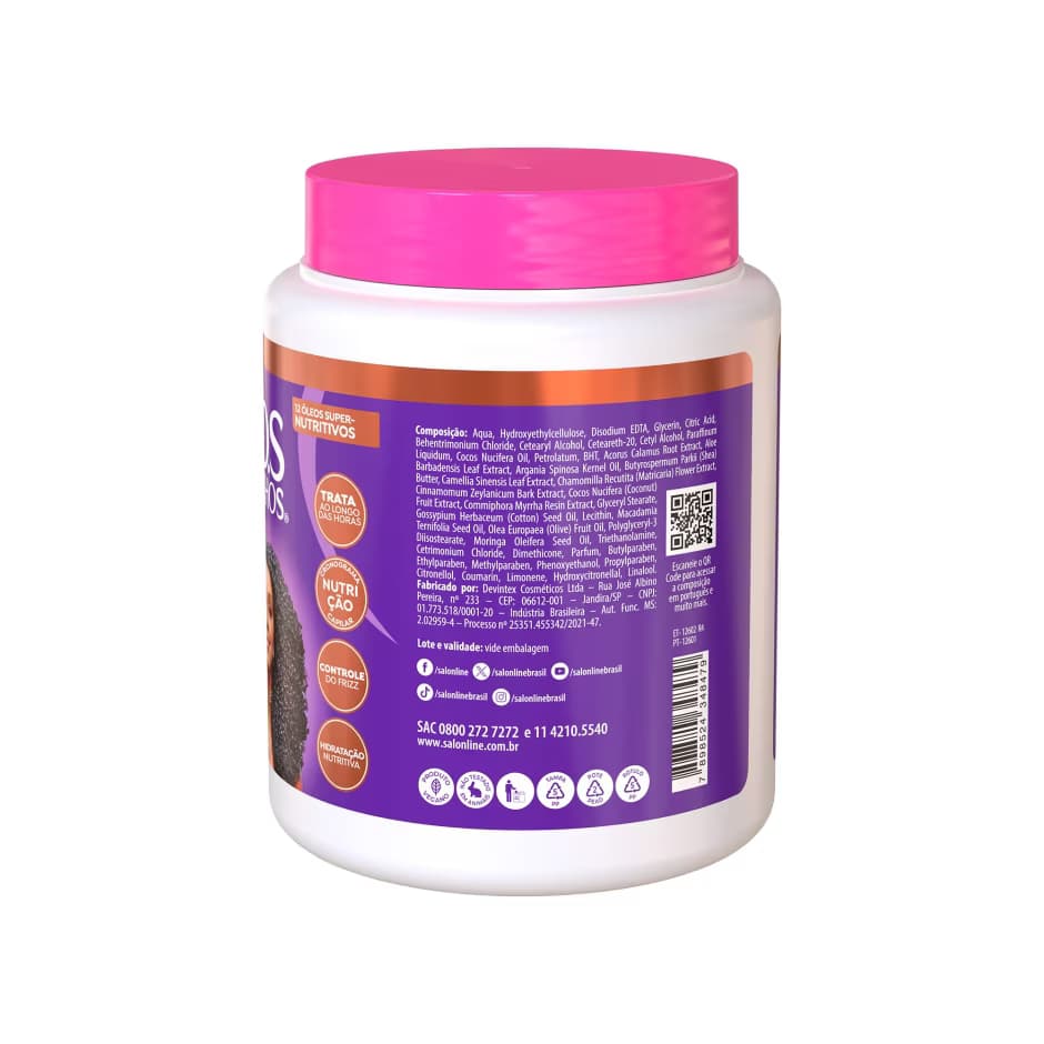 Cremáscara 2 em 1 SOS Cachos Super Óleos 1kg - Salon Line – imagem 2