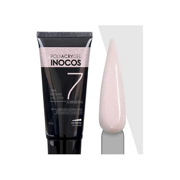 Polyacrygel Chá Rosinha Com Glitter 60gr Inocos – imagem 2