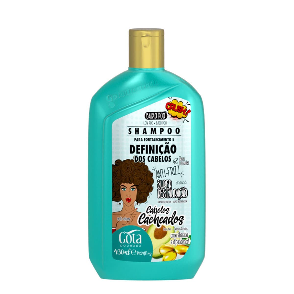 Shampoo Fortalecimento Cacheados 430ml - Gota Dourada
