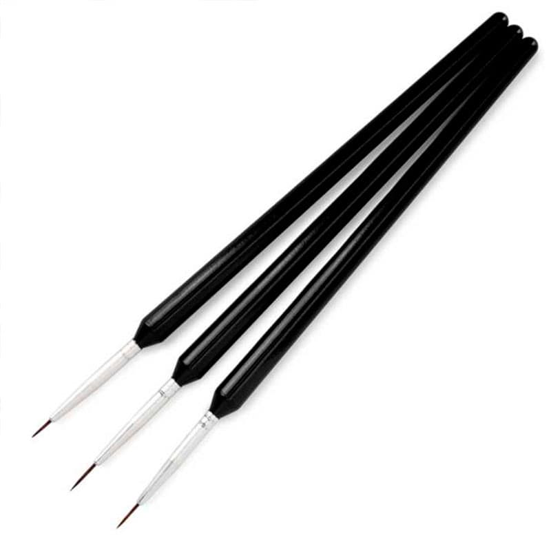 Kit De Pincéis Nail Art 3 Unidades