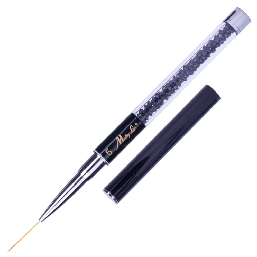 Pincel Para Nail Art 19mm - Nº5 Com Brilhantes