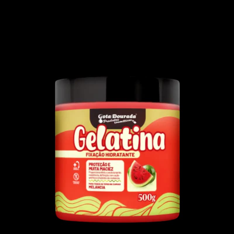 Gelatina Capilar Melancia Hidratante Gota Dourada 500G
