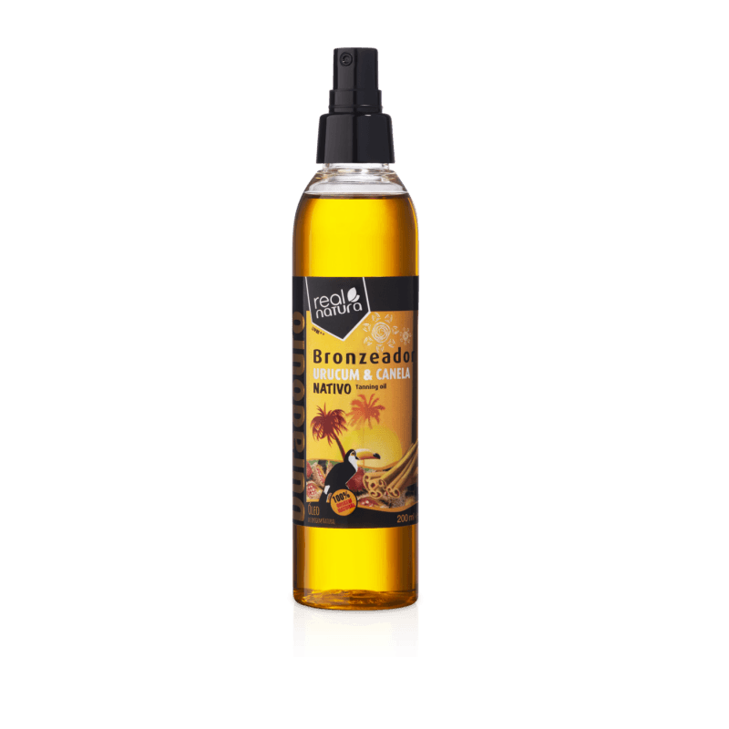 Oleo Bronzeador Urucum E Canela 200ml Real Natura