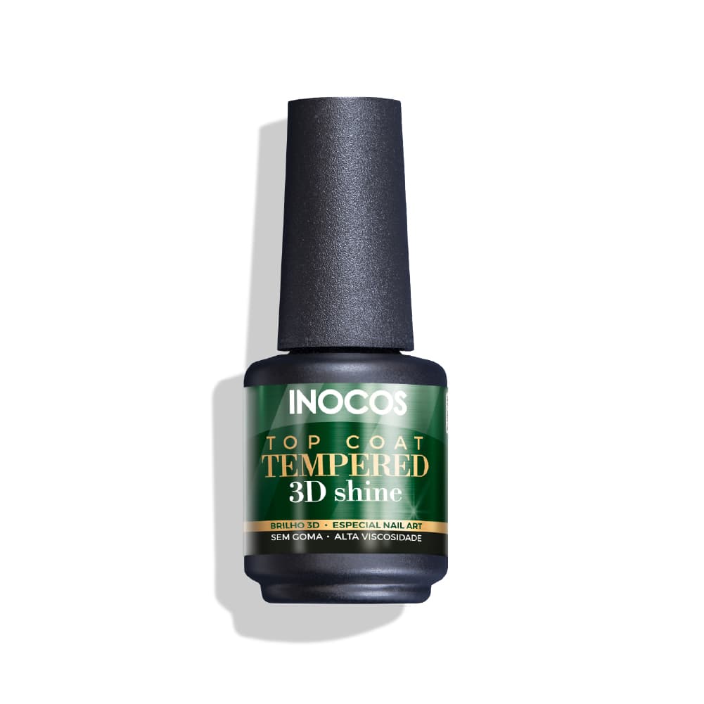Top Coat Tempered 3D Shine 15ml Inocos