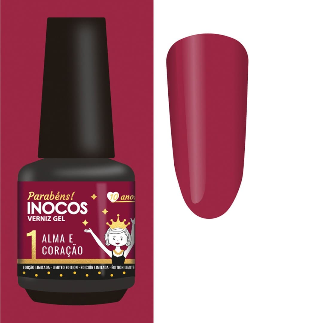 Alma E Coração Verniz Gel 15ml Inocos