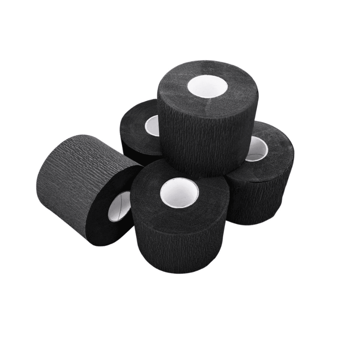 Gola Higiênica Descartável Pescoço Barbearia Preto - Pack 5 un