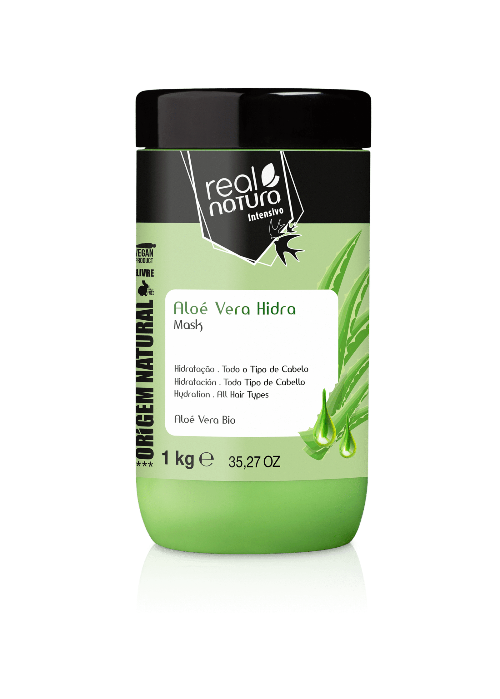 Real Natura – Máscara Aloe Vera Hidra 1kg Máscara Hidratante Aloe Vera 1kg Real Natura - Image 1