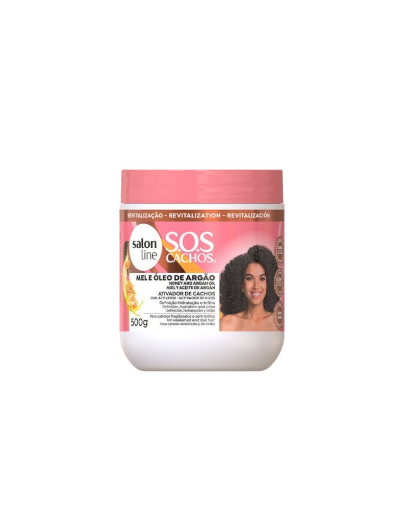 Ativador De Cachos Sos Cachos Mel E Óleo De Argan 500G – Salon Line