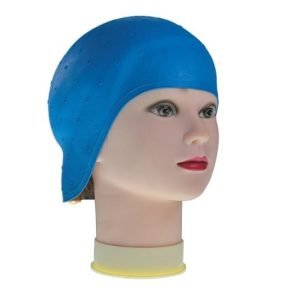 TOUCA DE MADEIXAS DE BORRACHA AZUL