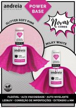 POWER BASE GLITTER SOFT PINK 10.5ML ANDREIA