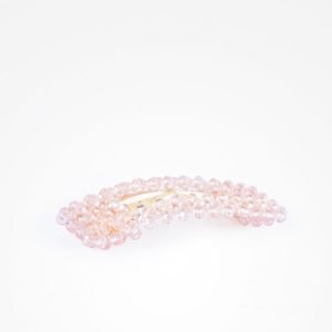 GRAMPO DE CABELO DECORADO ROSA
