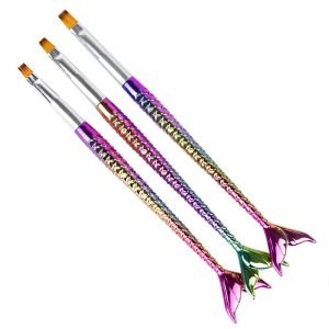 KIT DE PINCÉIS PARA GEL MERMAID 3 UNIDADES