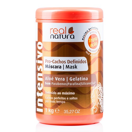 Real Natura Mascara Sem Sal Pro - Cachos Definidos 1 Kg