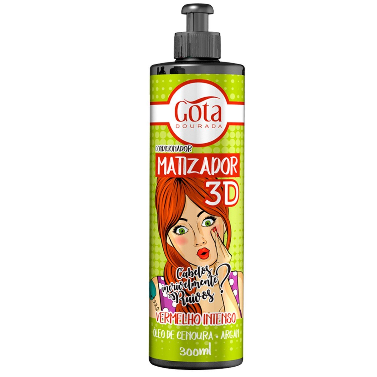 Matizador 3D Vermelho Intenso 300ml – Gota Dourada