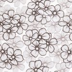 Folha de Transferência p/ Unhas 80cm - Flor branca No.3