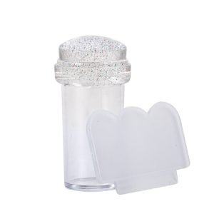 CARIMBO DE SILICONE E RASPADOR PARA NAIL ART