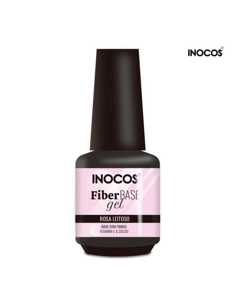BASE FIBER GEL ROSA LEITOSO 15ML INOCOS