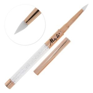 PINCEL DE SILICONE PARA NAIL ART Nº2 COM BRILHANTES