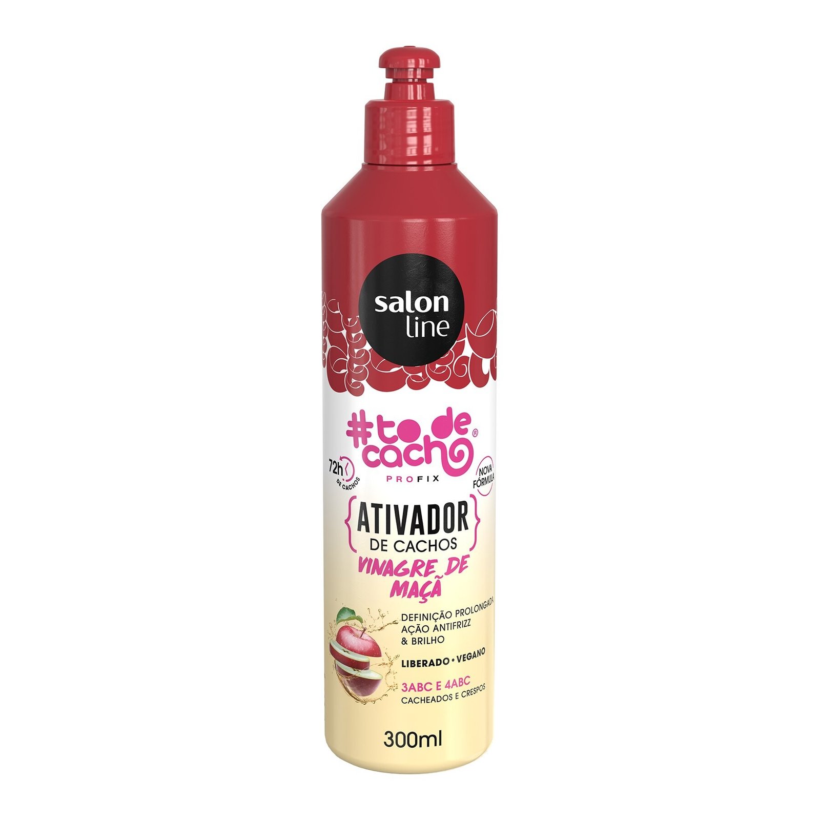 6166-ATIVADOR-TODECACHO-VINAGRE-DE-MACA-SALON-LINE-300ML ATIVADOR TODECACHO VINAGRE DE MAÇA SALON LINE 300ML