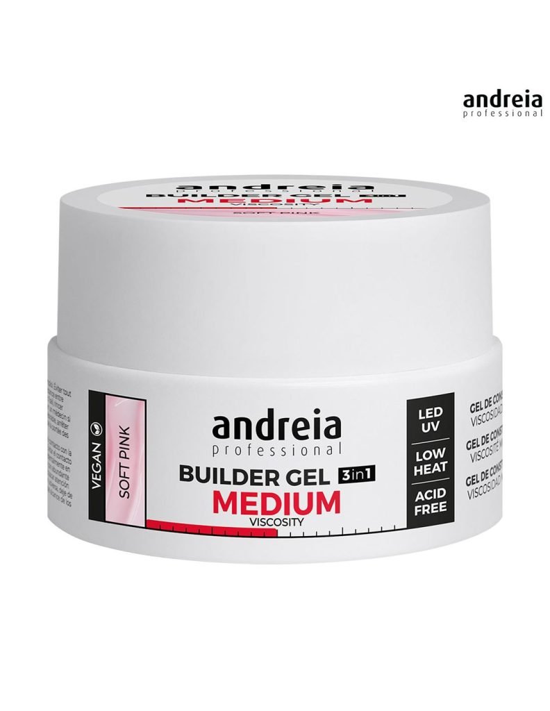 Builder Gel Medium Viscosity Soft Pink 22gr Andreia