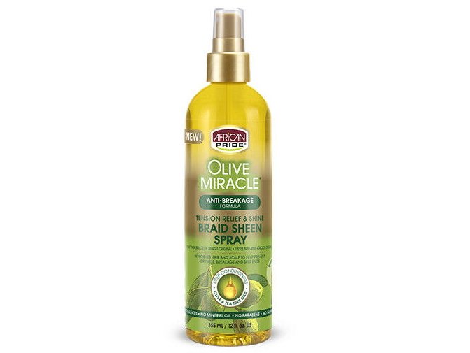 OLIVE-MIRACLE Ap Olive Miracle Braid Sheen Spray 12oz - Image 1