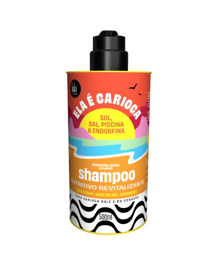 SHAMPOO ELA É CARIOCA LOLA 500ML, conta com uma fórmula altamente nutritiva, que confere uma aparência mais revitaliza aos fios.