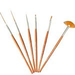 Kit De Pincéis Para Nail Art - 6 Unidades