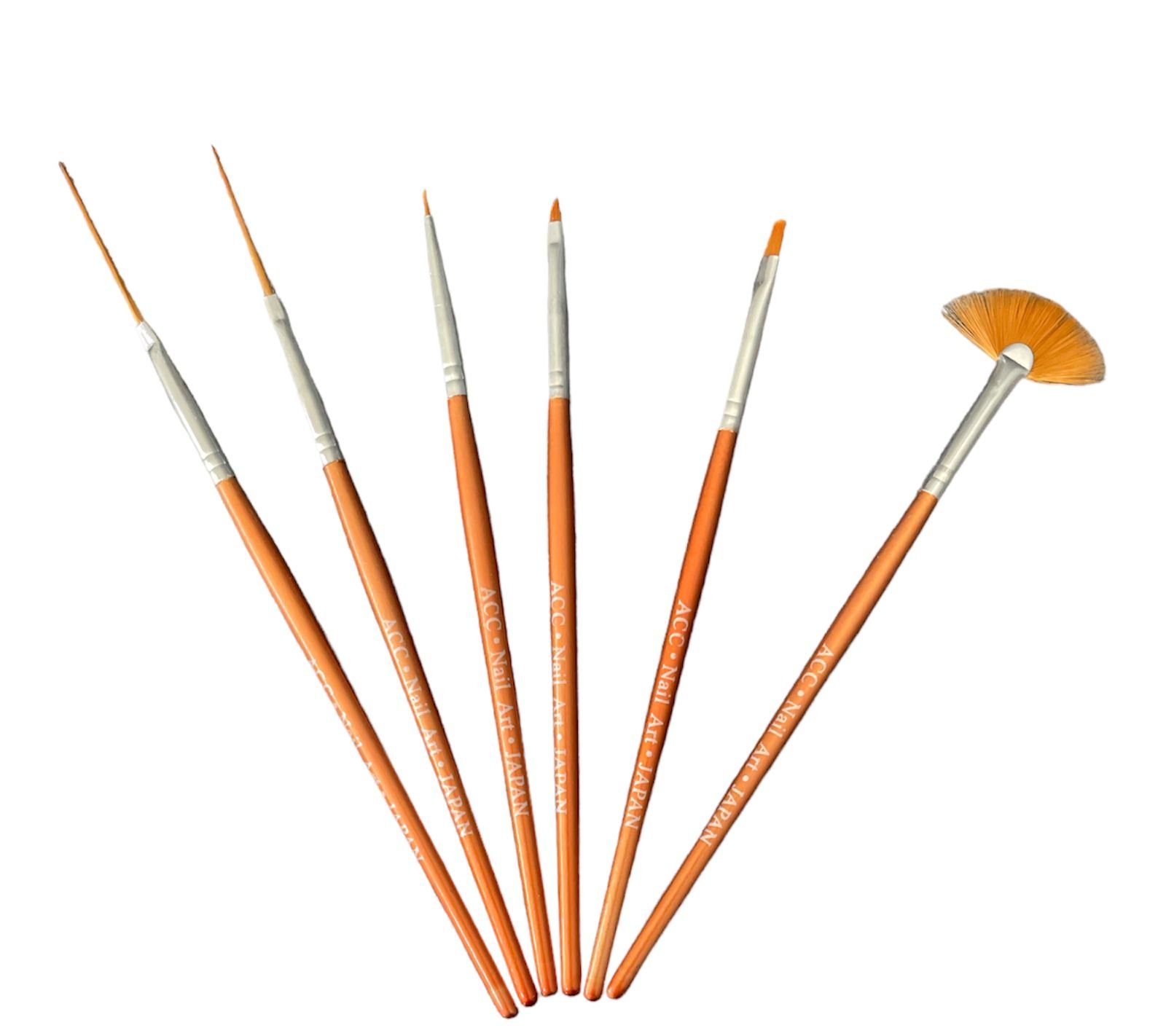 nail-art Kit De Pincéis Para Nail Art - 6 Unidades