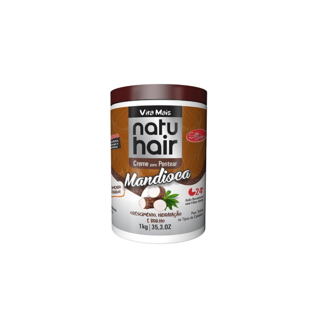 nat Creme De Pentear Mandioca 1kg -Natu Hair