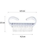 Escova De Manicure Retangular Transparente - Image 2