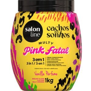 Creme Multy 3 em 1 Pink Fatal Cachos dos Sonhos 1kg - Salon Line