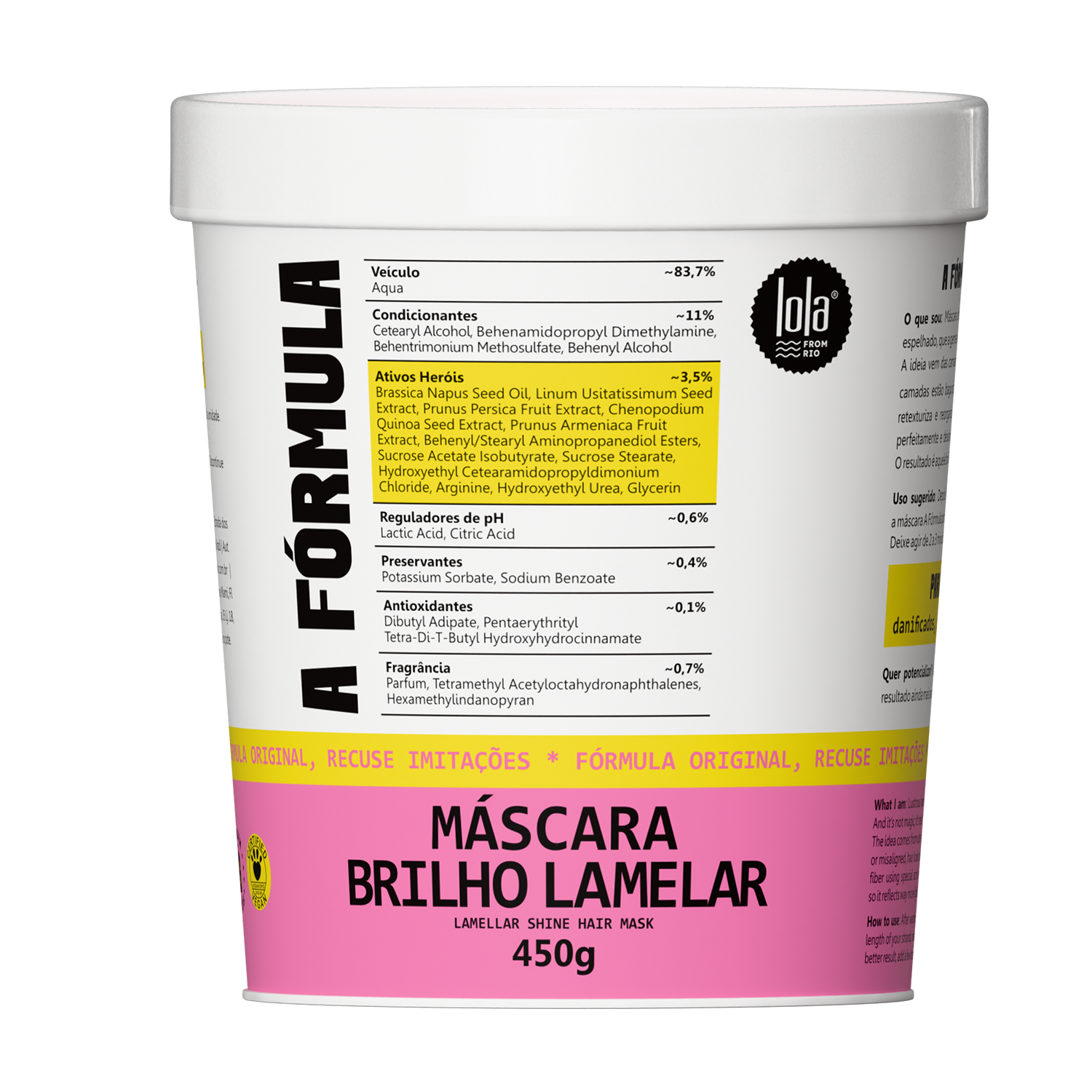 A-FORMULA-450g-GALERIA A Fórmula Máscara Brilho Lamelar 450G - Lola