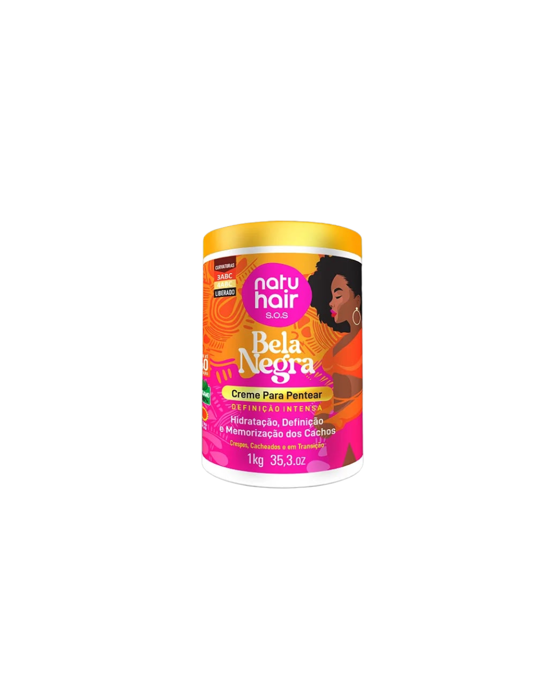 Design sem nome (11) Creme para Pentear Bela Negra 1 Kg da Natu Hair - Image 1